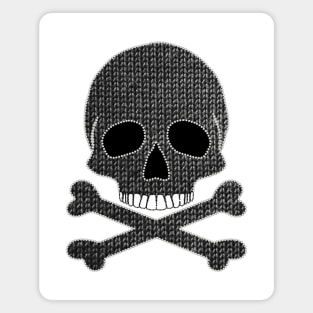 Crochet Skull and Wool Crossbones Magnet